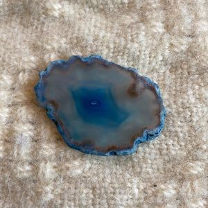 Blue agate slice.